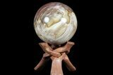 Bargain, Colorful Petrified Wood Sphere - Madagascar #67765-2